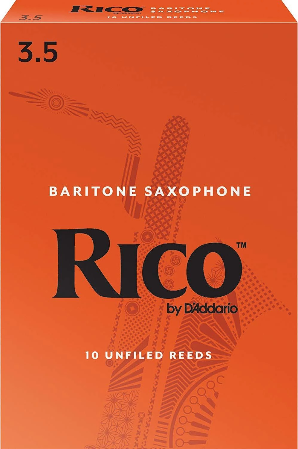 D'Addario Rico Baritone Sax Reeds, Strength 3.5, 10-pack 3 D'Addario Rico Baritone Sax Reeds, Strength 3.5, 10-pack