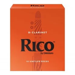 D'Addario Rico Bb Clarinet Reeds, Strength 4, 10-pack