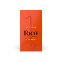 Rico By D'Addario Bass Clarinet Reeds, Strength 2.0, 25-pack