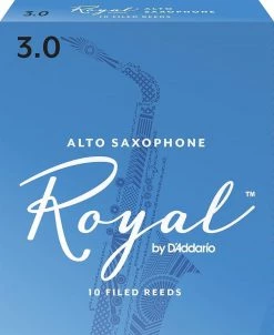 D'Addario Rico Royal Alto Sax Reeds, Strength 3, 10-pack