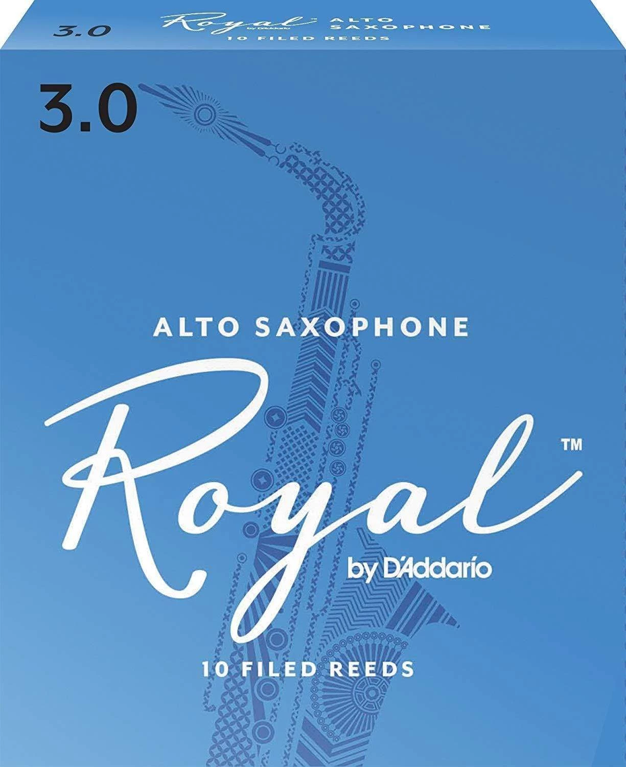 D'Addario Rico Royal Alto Sax Reeds, Strength 3, 10-pack 3 D'Addario Rico Royal Alto Sax Reeds, Strength 3, 10-pack