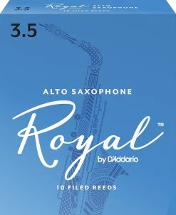 D'Addario Rico Royal Alto Sax Reeds, Strength 3.5, 10-pack