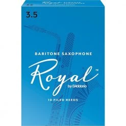 D'Addario Rico Royal Baritone Sax Reeds, Strength 3.5, 10-pack