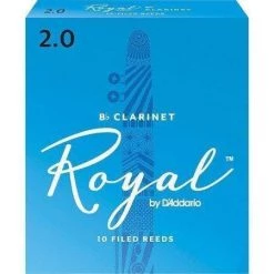 D'Addario Rico Royal Bb Clarinet Reeds, Strength 2, 10-pack