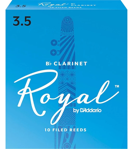 D'Addario Rico Royal Bb Clarinet Reeds, Strength 3.5, 10-pack 3 D'Addario Rico Royal Bb Clarinet Reeds, Strength 3.5, 10-pack