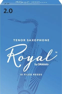 D'Addario Rico Royal Tenor Sax Reeds, Strength 2, 10-pack