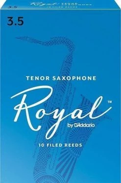 D'Addario Rico Royal Tenor Sax Reeds | Strength 3.5, 10-pack
