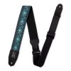 Levys Right Height Strap W/ Woven Blue Black Gold Motif Guitar Accessories