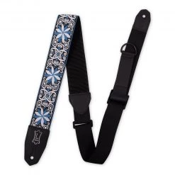 Levys Guitar Accessories Right Height Strap W/ Woven Blue White Black Motif