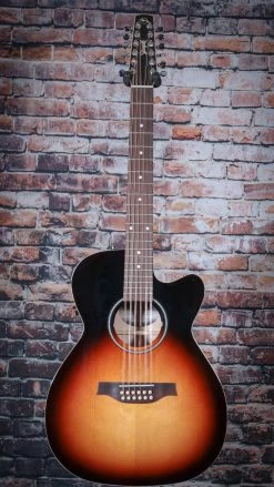 Seagull S12 Sunburst Cutaway Concert Hall QIT Acoustic-Electric Guitar