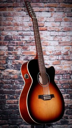 Seagull S12 Sunburst Cutaway Concert Hall QIT Acoustic-Electric Guitar
