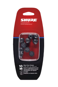 Shure EABKF1-10L Black Foam Sleeves Wireless Monitors
