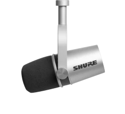 SHURE MV7-S XLR & USB Microphone Silver Microphones