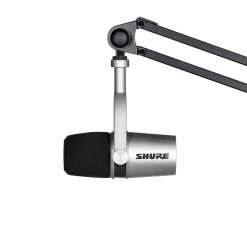 SHURE MV7-S XLR & USB Microphone Silver Microphones