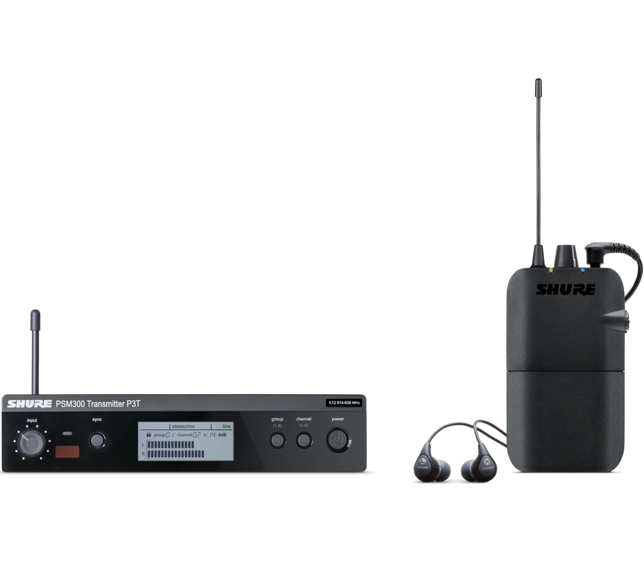 Wireless Monitors Shure PSM300 Wireless System With SE112-GR Earphones 3 Wireless Monitors Shure PSM300 Wireless System With SE112-GR Earphones