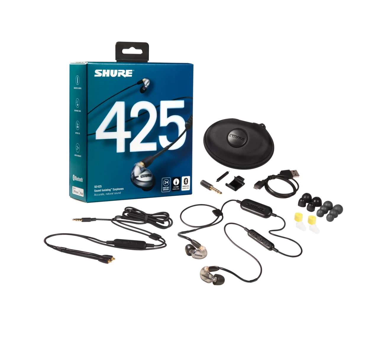 Wireless Monitors Shure SE425+BT1 Dual Driver Sound Isolating Earphones 3 Wireless Monitors Shure SE425+BT1 Dual Driver Sound Isolating Earphones