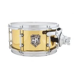 SJC DRUMS SJC Custom Drums Busker "DeVille" Compact 3-piece Shell Pack - Mirror Brass Wrap Acoustic Drums