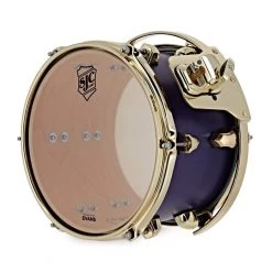 SJC Drums Navigator Rack Tom 7x10 Purple Stain, Brass HW Acoustic Drums 7 SJC Drums Navigator Rack Tom 7x10 Purple Stain, Brass HW Acoustic Drums