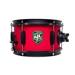 SJC Drums "ThrashCan" Side Snare Drum | 6x10 Red Grip Tape Wrap Acoustic Drums