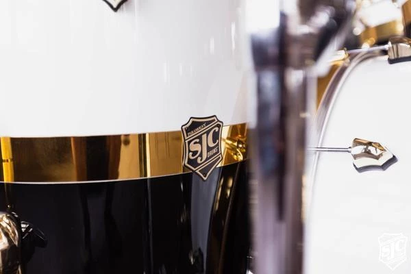 SJC Paramount Tuxedo Gold 3 Piece Shell Pack Acoustic Drums 13 SJC Paramount Tuxedo Gold 3 Piece Shell Pack Acoustic Drums