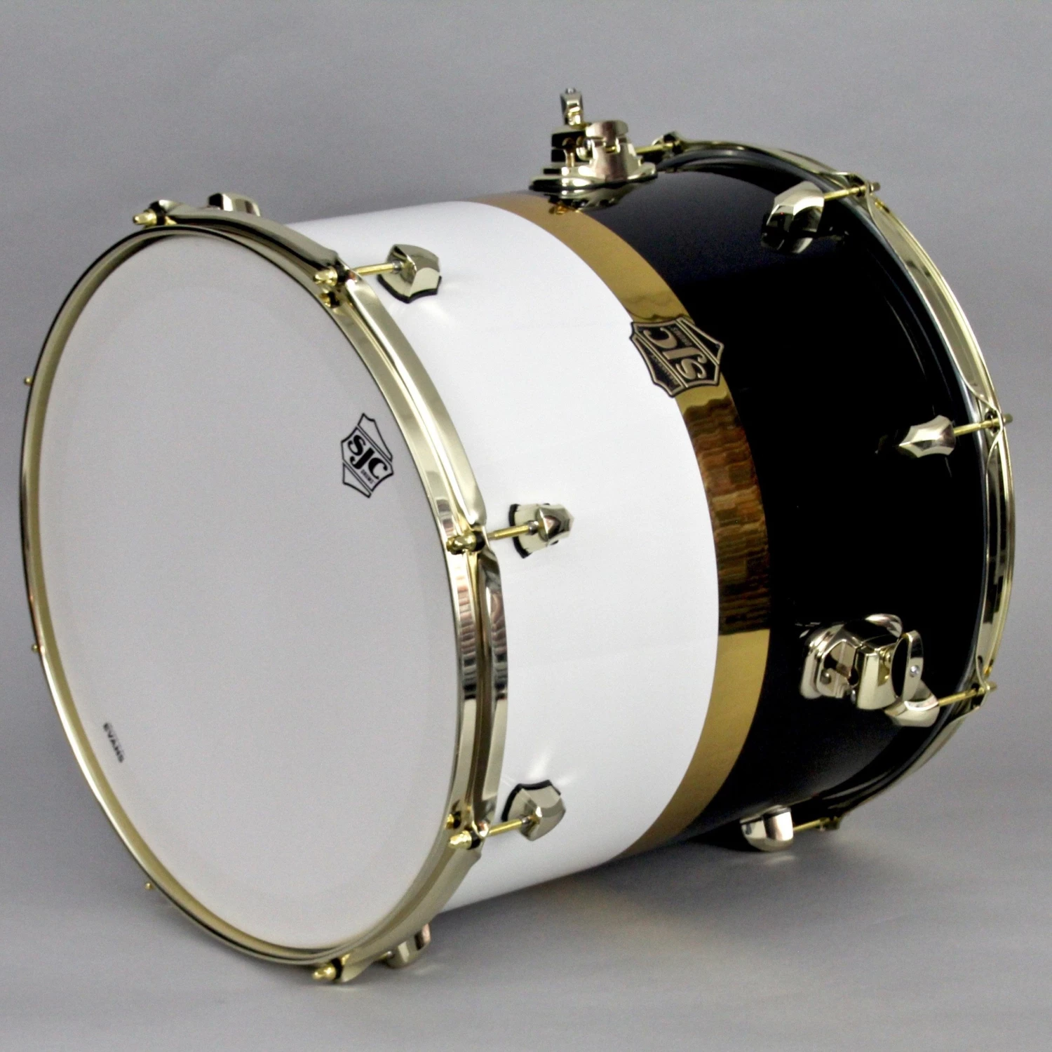 SJC Paramount Tuxedo Gold 3 Piece Shell Pack Acoustic Drums 8 SJC Paramount Tuxedo Gold 3 Piece Shell Pack Acoustic Drums