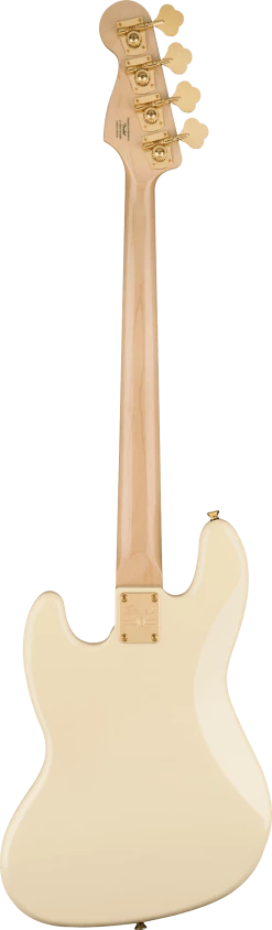 Squier 40th Anniversary Jazz Bass Gold Edition | Olympic White Guitar