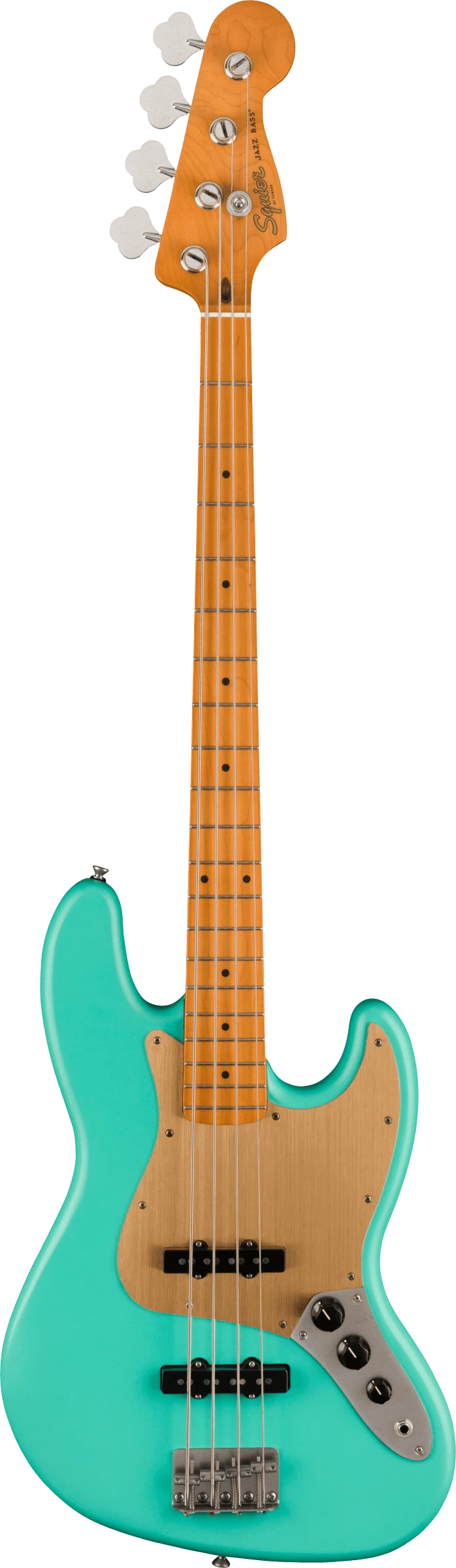 Squier 40th Anniversary Jazz Bass Gold Edition | Seafoam Green Guitar 4 Squier 40th Anniversary Jazz Bass Gold Edition | Seafoam Green Guitar