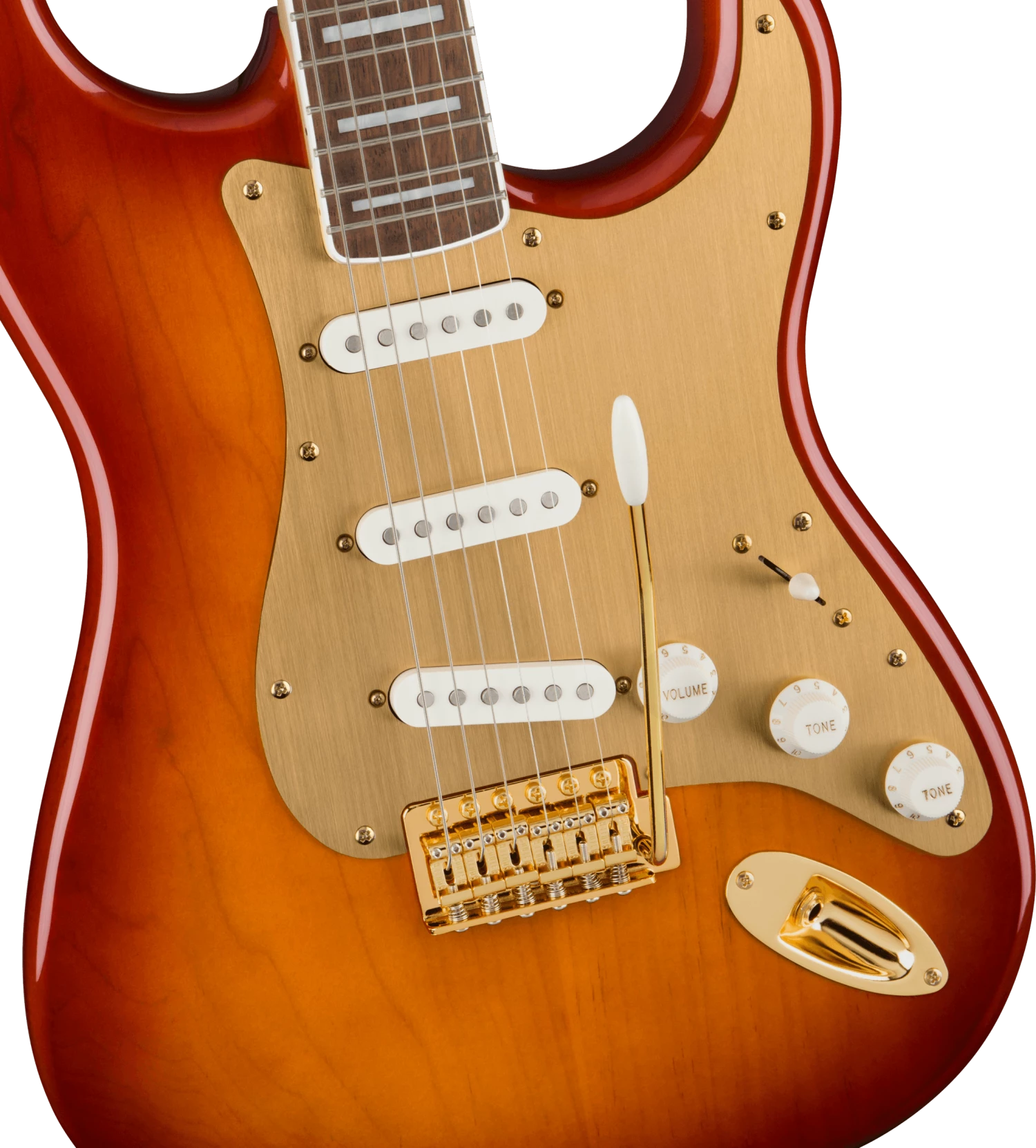 Squier 40th Anniversary Stratocaster Gold Edition | Sienna Sunburst 3 Squier 40th Anniversary Stratocaster Gold Edition | Sienna Sunburst