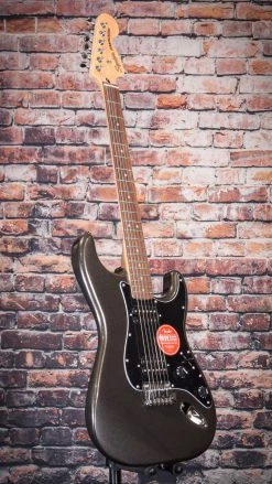 Squier Affinity Series Stratocaster Electric Guitar | Charcoal Frost Metallic