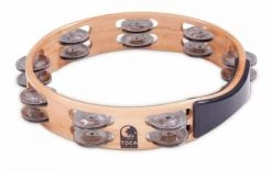 Toca 10" Wooden Double Row Tambourine World / Hand Percussion