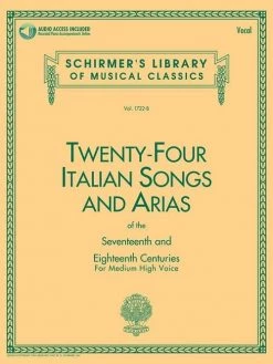 Vocal Books Twenty-Four Italian Songs And Arias For Medium High Voice | Schirmer's Library