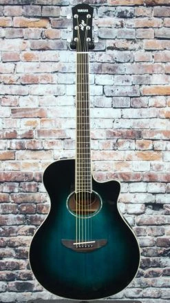 Yamaha APX600 Thin-line Cutaway - Oriental Blue Burst Guitar
